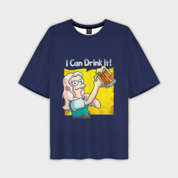 Мужская футболка oversize 3D Disenchantment: I Can Drink It!