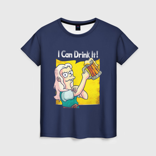 Женская футболка 3D Disenchantment: I Can Drink It!, цвет 3D печать