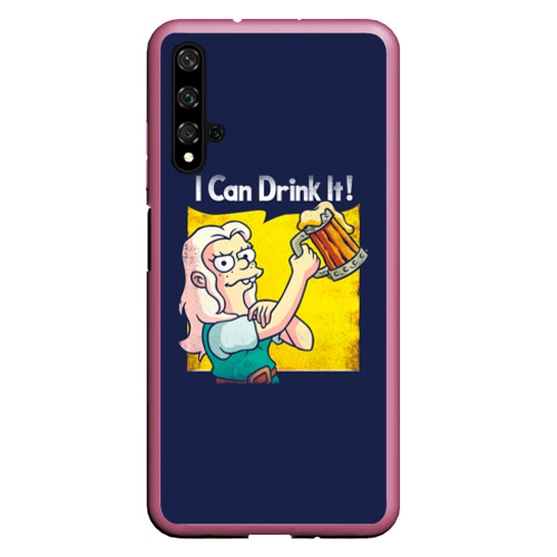 Чехол для Honor 20 Disenchantment: I Can Drink It!, цвет малиновый