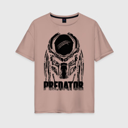 Женская футболка хлопок Oversize Predator