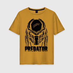 Женская футболка хлопок Oversize Predator