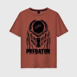 Женская футболка хлопок Oversize Predator