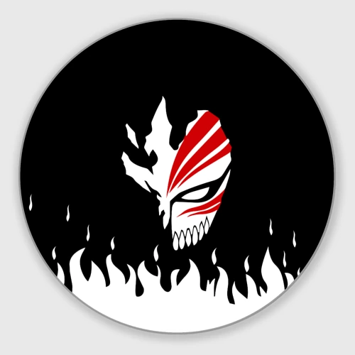Круглый коврик для мышки Bleach на спине Блич