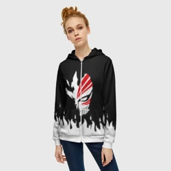 Женская толстовка 3D на молнии Bleach на спине Блич - фото 2