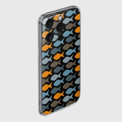 Чехол для iPhone 15 Pro Max силиконовый с защитой камеры Рыбки паттерн - фото 2