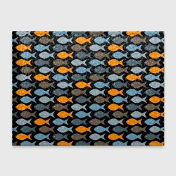 Обложка для студенческого билета Рыбки паттерн