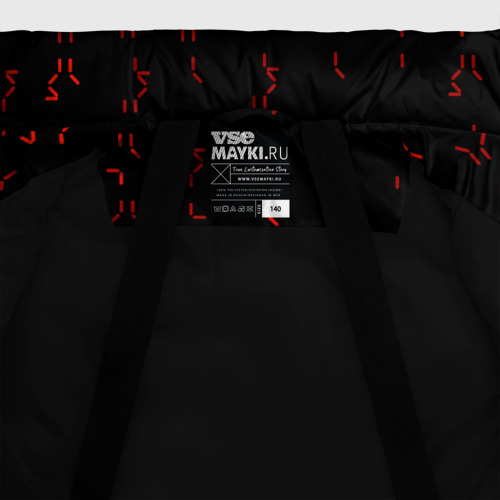 Зимняя куртка для мальчиков 3D Алфавит Хищников, цвет черный - фото 7