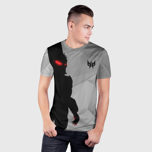 Мужская футболка 3D Slim Хищник Predator, цвет 3D печать - фото 3