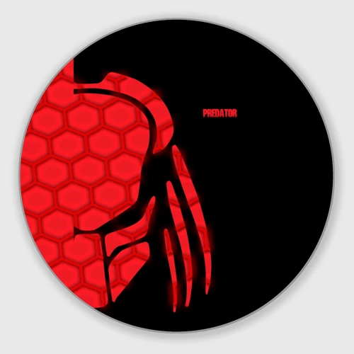 Круглый коврик для мышки Хищник Predator