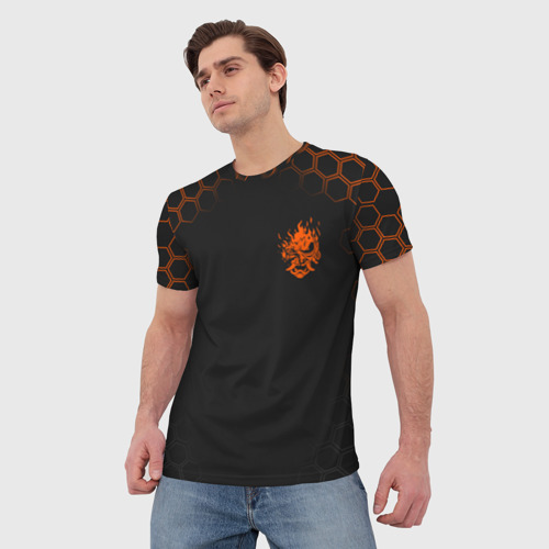 Мужская футболка 3D Cyberpunk 2077, цвет 3D печать - фото 3