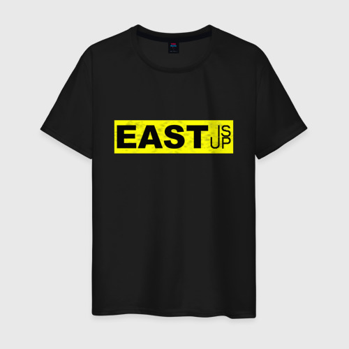 Мужская футболка хлопок East is Up (TOP), цвет черный