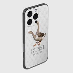 Чехол для iPhone 16 Pro силиконовый с защитой камеры Гучи гучи - фото 2