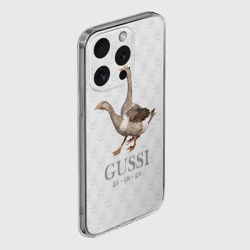 Чехол для iPhone 15 Pro силиконовый с защитой камеры Гучи гучи - фото 2