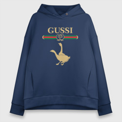 Женское худи Oversize хлопок Гучи гуси га га га
