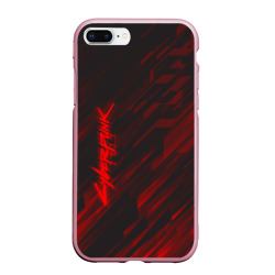 Чехол для iPhone 7Plus/8 Plus матовый Cyberpunk 2077 red