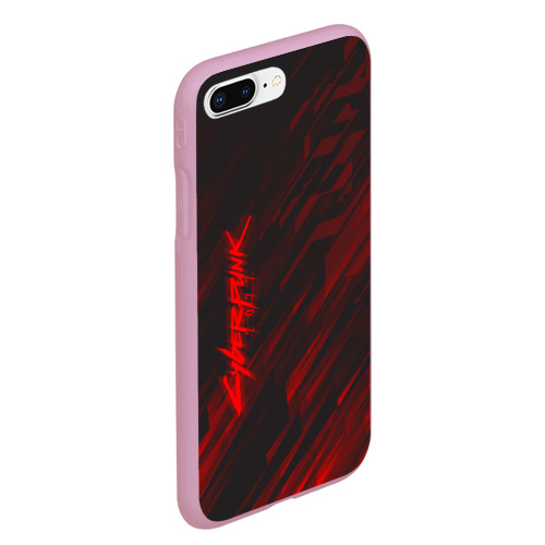 Чехол для iPhone 7Plus/8 Plus матовый Cyberpunk 2077 red, цвет розовый - фото 3