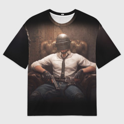 Женская футболка oversize 3D PUBG ПАБГ