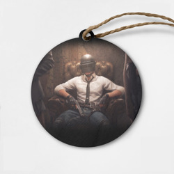 Деревянная игрушка круг PUBG ПАБГ