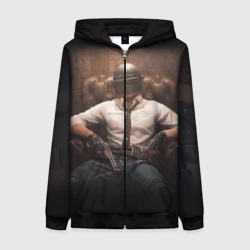 Женская толстовка 3D на молнии PUBG ПАБГ