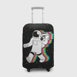 Чехол для чемодана 3D Космонавт с магнитофоном