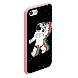 Чехол для iPhone 5/5S матовый Космонавт с магнитофоном - фото 2