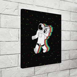 Холст квадратный Космонавт с магнитофоном - фото 2