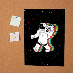 Постер Космонавт с магнитофоном - фото 2