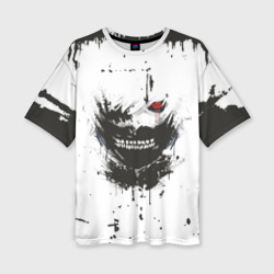 Женская футболка oversize 3D Kaneki Ken Tokyo Ghoul #1