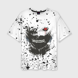 Женская футболка oversize 3D Kaneki Ken Tokyo Ghoul #3