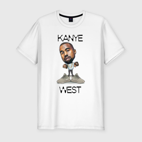 Мужская футболка хлопок Slim Kanye West