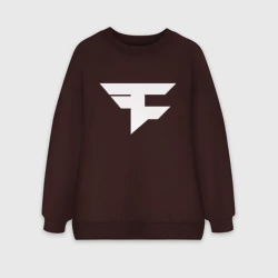 Женский свитшот oversize без начеса хлопок FaZe clan