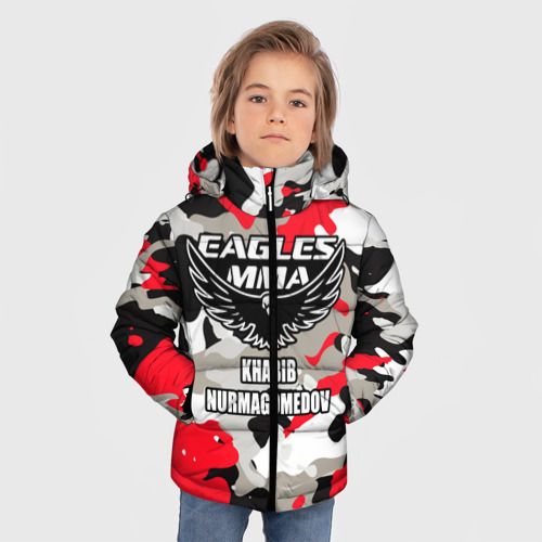 Зимняя куртка для мальчиков 3D с принтом UFC Хабиб Нурмагомедов, фото на моделе #1