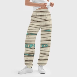 Женские джоггеры оверсайз 3D Мумия с костями - фото 2