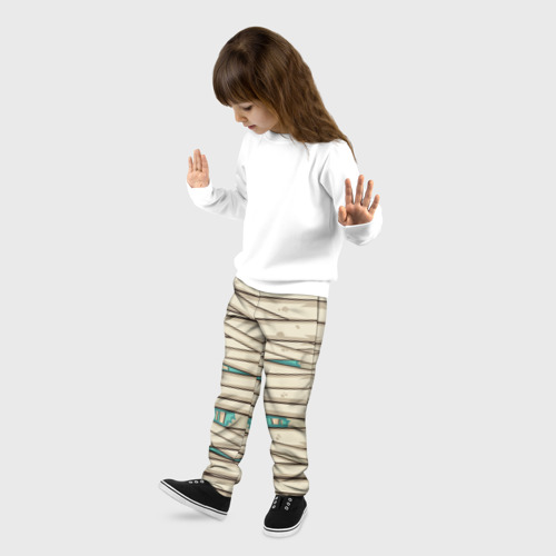 Детские брюки 3D Мумия с костями, цвет 3D печать - фото 3