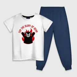 Детская пижама с белой футболкой KUMAMON во славу медведя