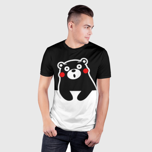 Мужская футболка 3D Slim Kumamon повис, цвет 3D печать - фото 3