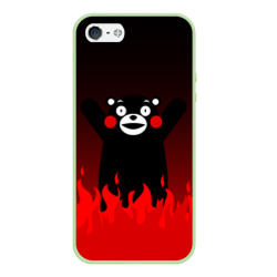 Чехол для iPhone 5/5S матовый Kumamon горит