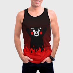 Мужская майка 3D Kumamon горит - фото 2