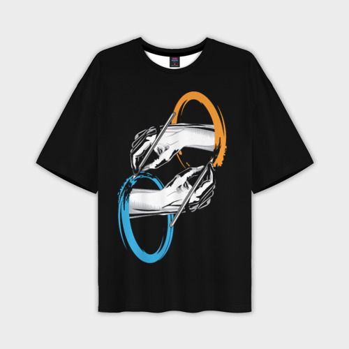 Мужская футболка oversize 3D Portal, цвет 3D печать