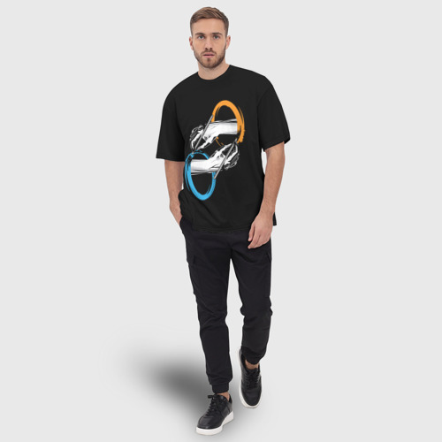 Мужская футболка oversize 3D Portal, цвет 3D печать - фото 5