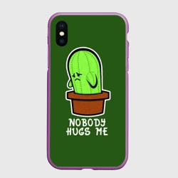 Чехол для iPhone XS Max матовый Nobody Hugs Me
