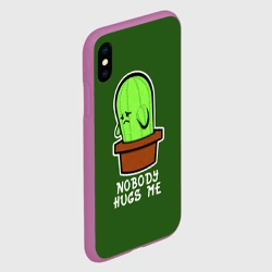 Чехол для iPhone XS Max матовый Nobody Hugs Me - фото 2