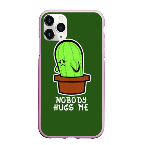 Чехол для iPhone 11 Pro матовый Nobody Hugs Me, цвет розовый