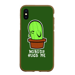 Чехол для iPhone XS Max матовый Nobody Hugs Me