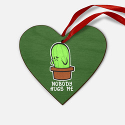 Деревянная игрушка Сердце Nobody Hugs Me