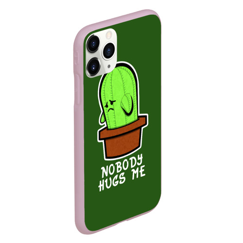 Чехол для iPhone 11 Pro матовый Nobody Hugs Me, цвет розовый - фото 3