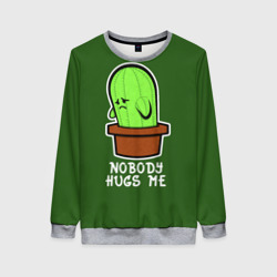 Женский свитшот 3D Nobody Hugs Me