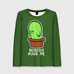 Женский лонгслив 3D Nobody Hugs Me