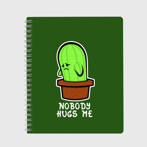 Тетрадь Nobody Hugs Me, цвет клетка