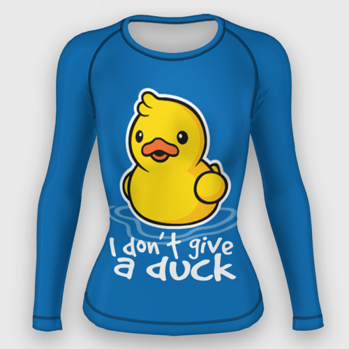 Женский рашгард 3D I Don't Give a Duck, цвет 3D печать